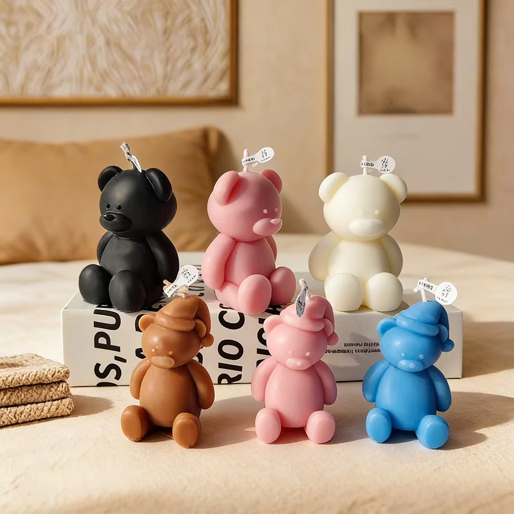 Candle Making Diy Kit - 3D cute cartoon bear silicone candle
