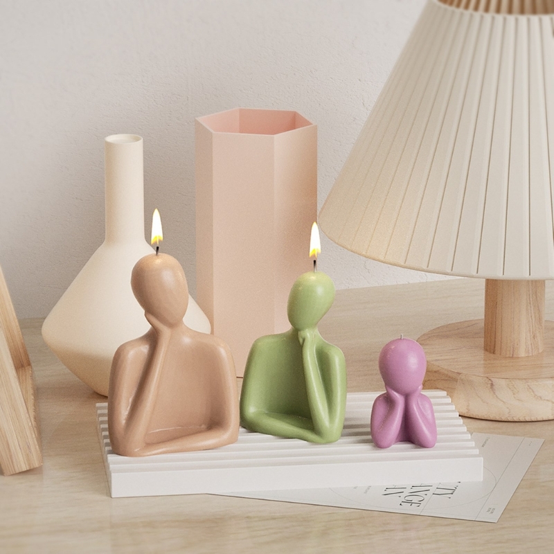 Candle Making Ideas - 3D Family Candle Silicone Molds Abstract