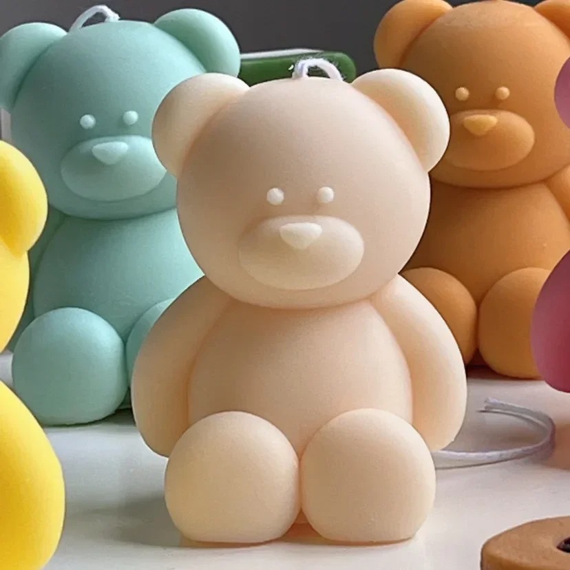 3D Cute Cartoon Bear Silicone  - Candle Making Diy Kit 评论和价格