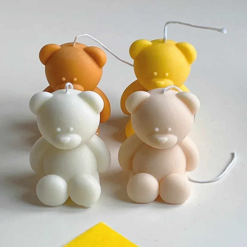 3D Cute Cartoon Bear Silicone  - Candle Making Diy Kit 评论和价格