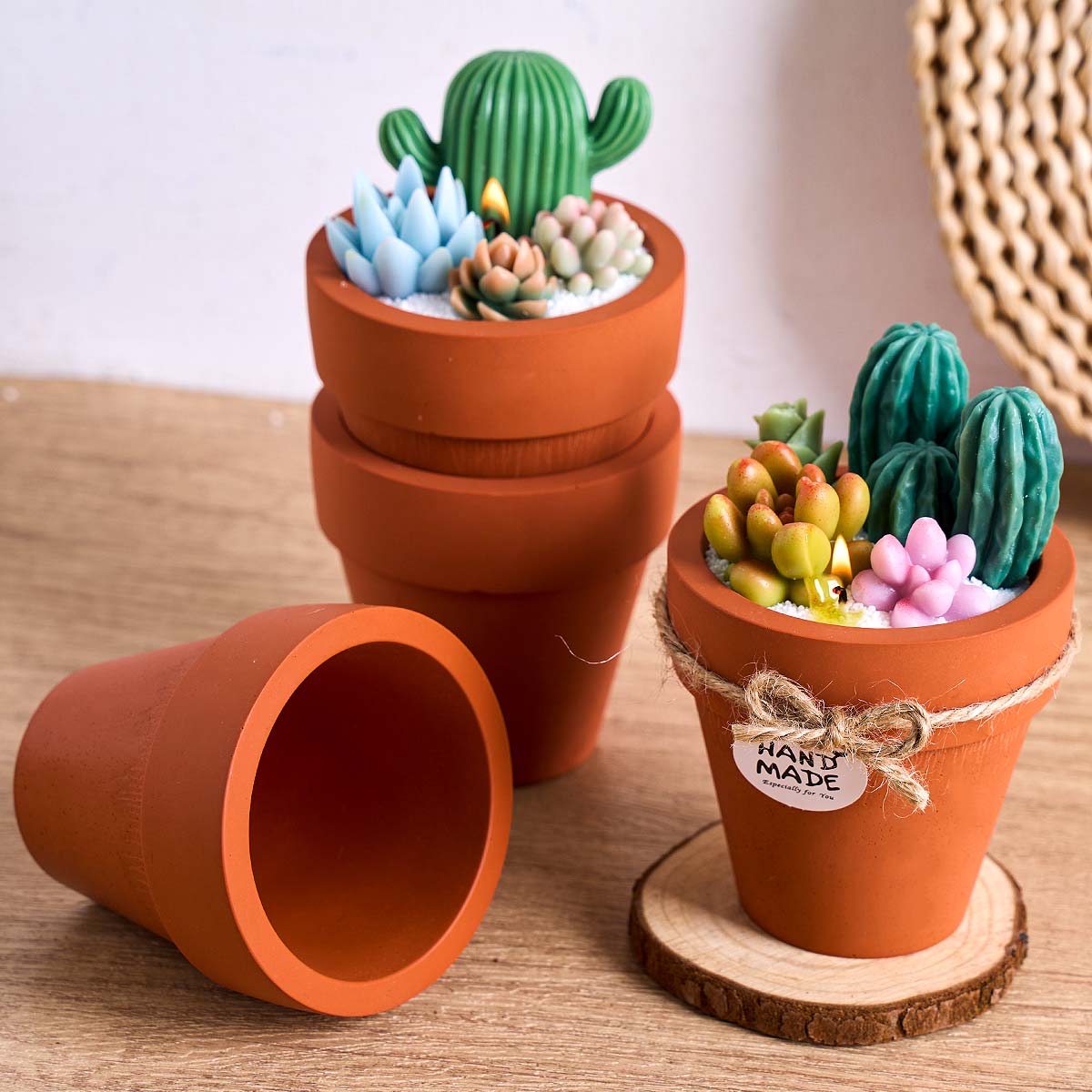 Round Terracotta Pot Silicone  - Candle Making Vessels 评论和价格
