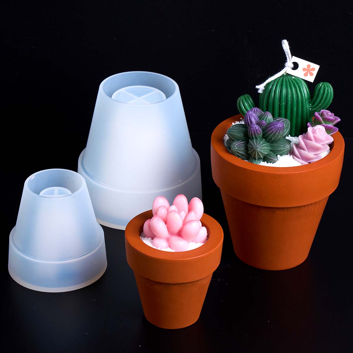 Round Terracotta Pot Silicone  - Candle Making Vessels 评论和价格