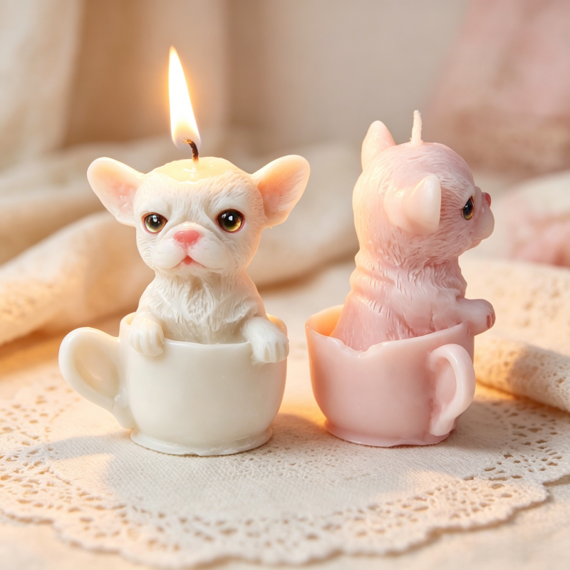 Cute Dog Cup Shaped Silicone M - Candle Making Vessels 评论和价格