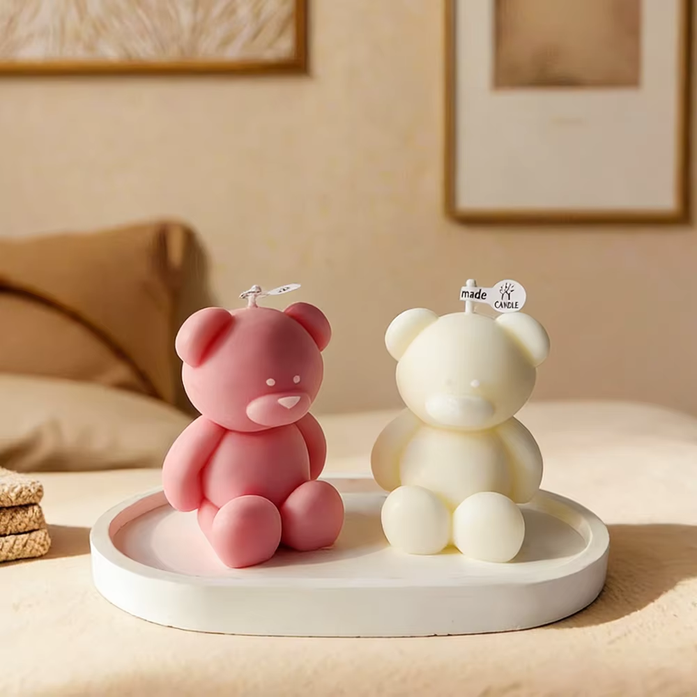 3D cute cartoon bear silicone  - Candle Making Diy Kit 评论和价格