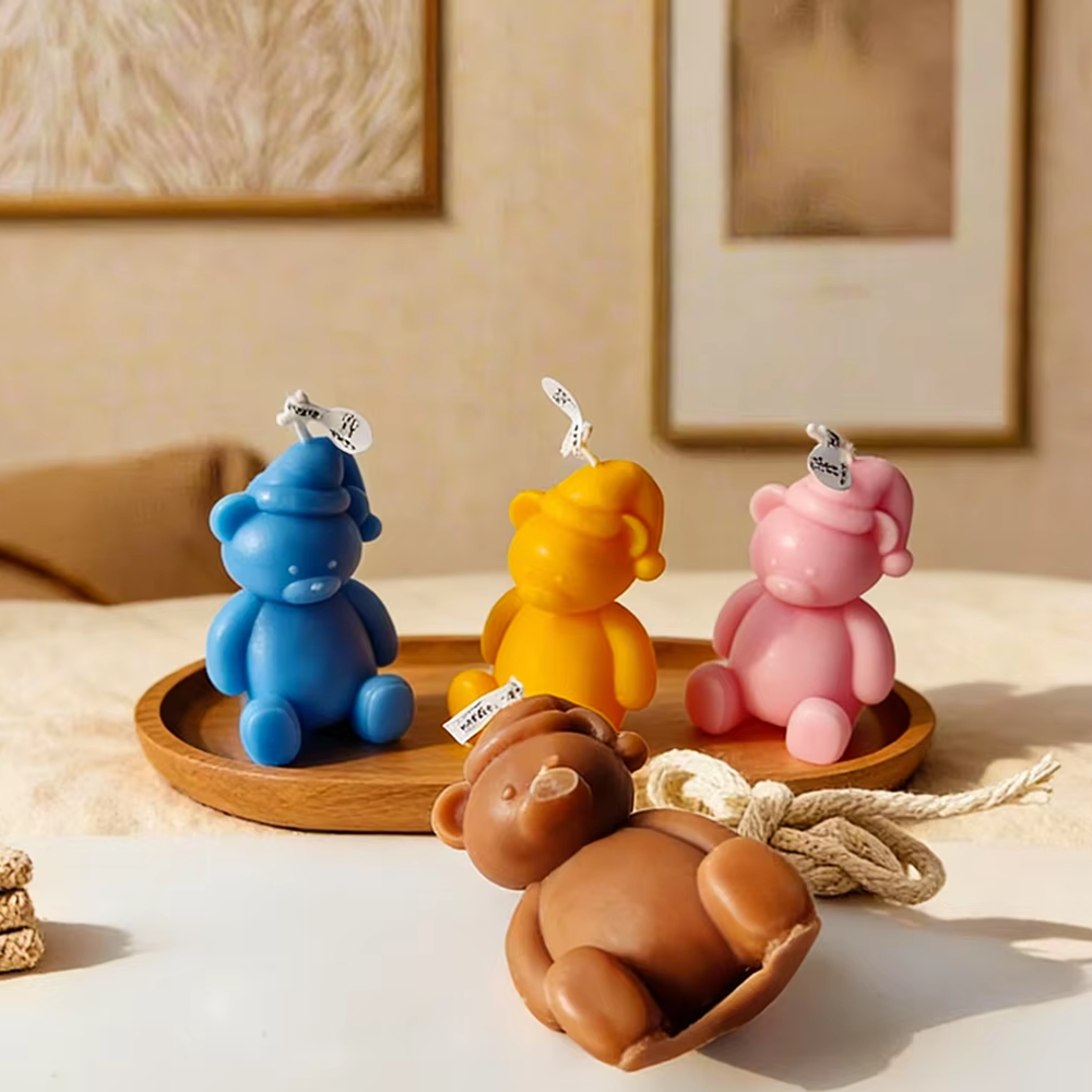 3D cute cartoon bear silicone  - Candle Making Diy Kit 评论和价格