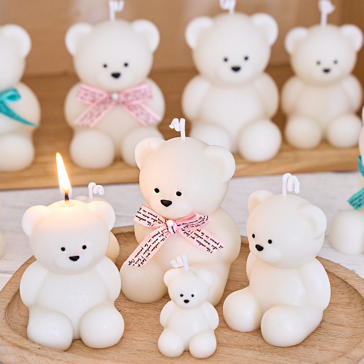 S/M/L Size Bear Silicone Candl - Candle Making Fat 评论和价格