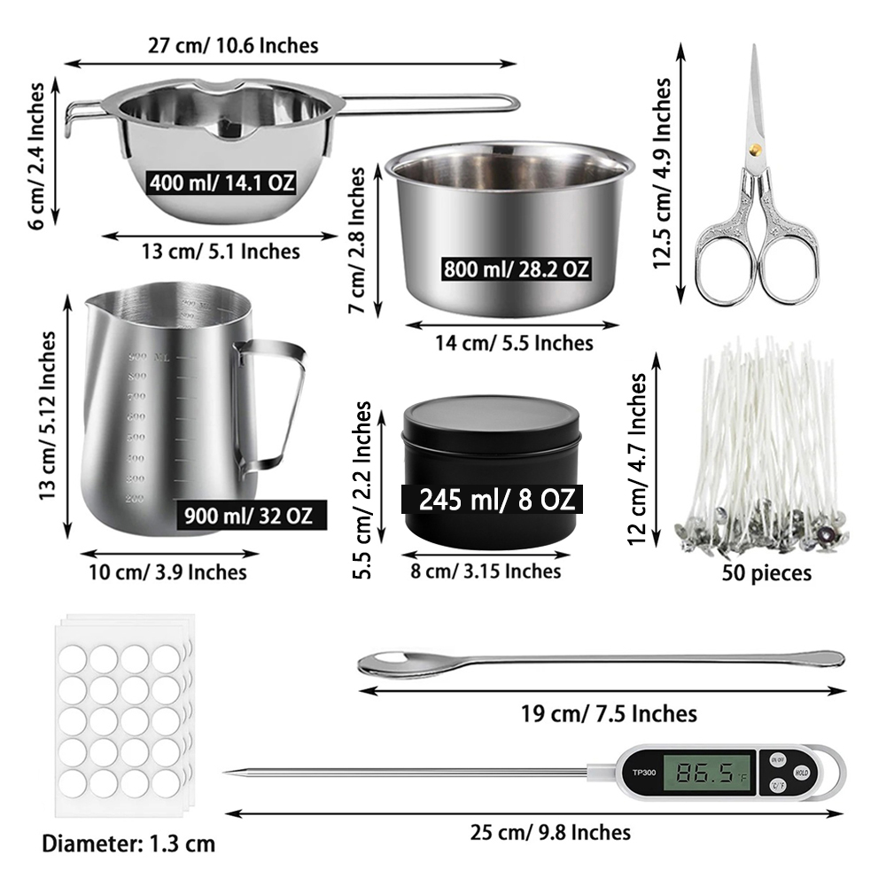 Glintmos DIY Candle Making Kit - Candle Making Vessels 评论和价格