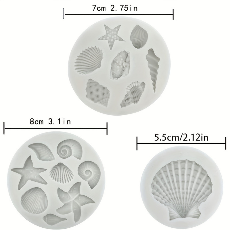 3pcs/set, shell mold set, irre - Candle Making Diy Kit 评论和价格