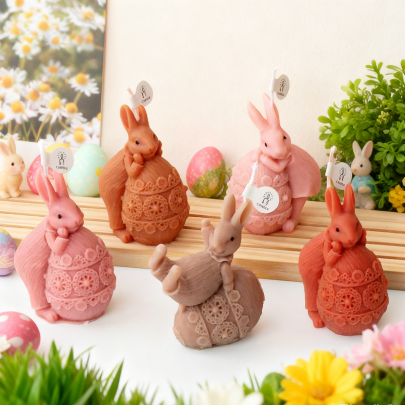 3D Easter Rabbit Silicone Mold - Candle Making Fat 评论和价格