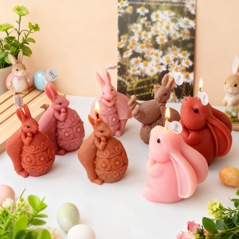 3D Easter Rabbit Silicone Mold - Candle Making Fat 评论和价格