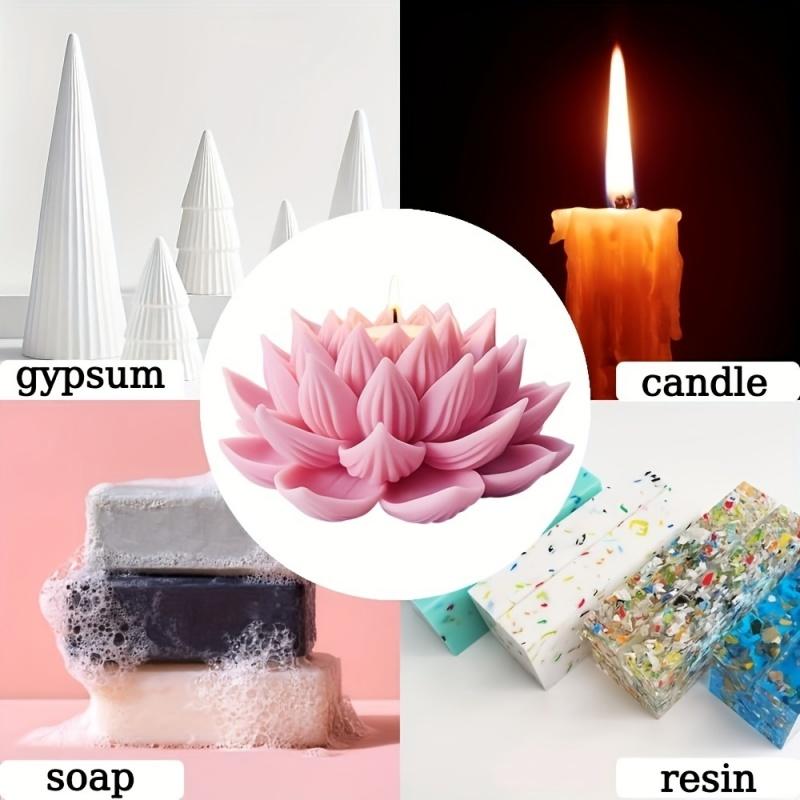 1PC Lotus Flower Candle Mold S - Candle Making Ideas 评论和价格