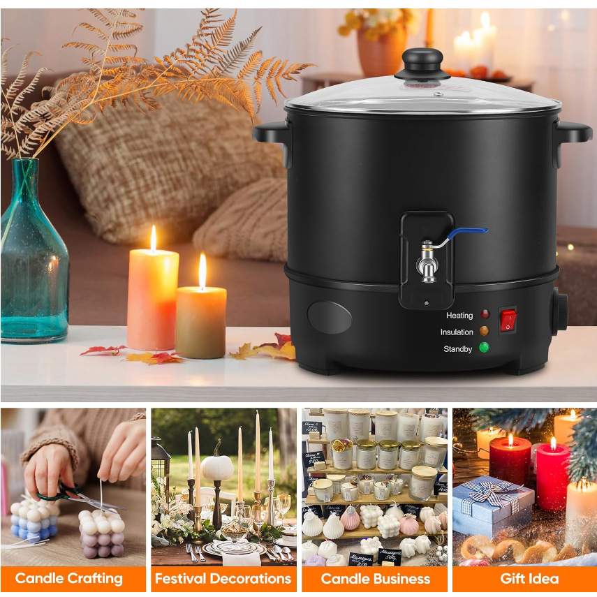 6L Small  Wax Melter Paraffin  - Candle Making Diy Kit 评论和价格