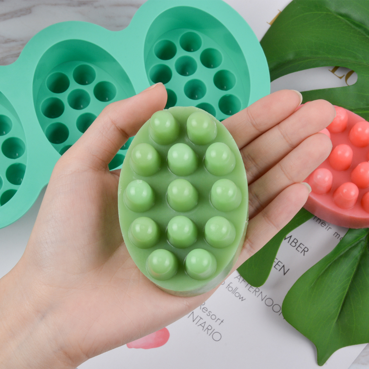 4 Hole Oval Massage Soap Silic - Candle Making Diy Kit 评论和价格
